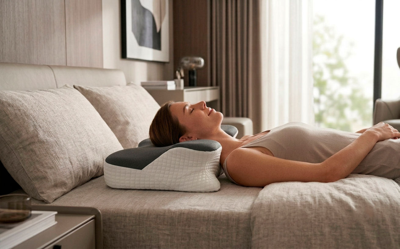Almohada Cervical Ergonómica Memory Foam para Cuello